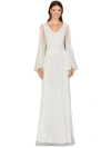 Lara New York Cape Sleeve Beaded Bridal Gown In Ivory