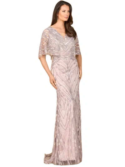 Lara New York Cape Sleeve Mermaid Gown