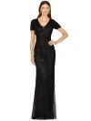 Lara New York Closed Back, Cap Sleeve Dress In Black