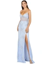 Lara New York Corset Dress With Straps In Periwinkle/silver