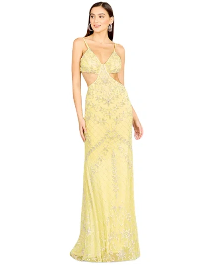 Lara New York Countess Beaded Prom Dress In Lemon
