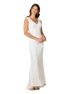 Lara New York Fabiana Cap Sleeve Beaded Wedding Gown In Ivory