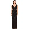 Lara New York Fitted Dress With Tonal Beading In Black