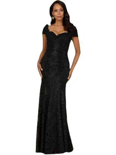 Lara New York Fitted Lace Mermaid Gown In Black