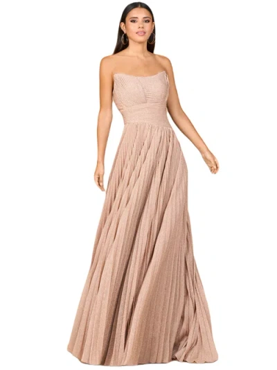 Lara New York Flowing Pleated, Strapless Dress