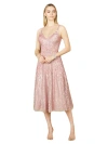 Lara New York Flowing, Sequin Midi Dress In Mauve