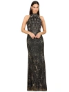 Lara New York Halter Neck Beaded Dress In Black