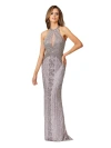 Lara New York Halter Neck Dress With Keyhole In Lilac