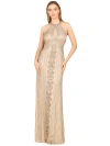 Lara New York Halter Neck Dress With Keyhole In Nudesilver