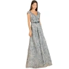 Lara New York Lace Embellished A-line Dress In Gray