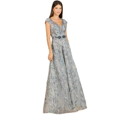 Lara New York Lace Embellished A-line Dress In Gray
