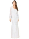Lara New York Long Sleeve Beaded Bridal Gown In Ivory