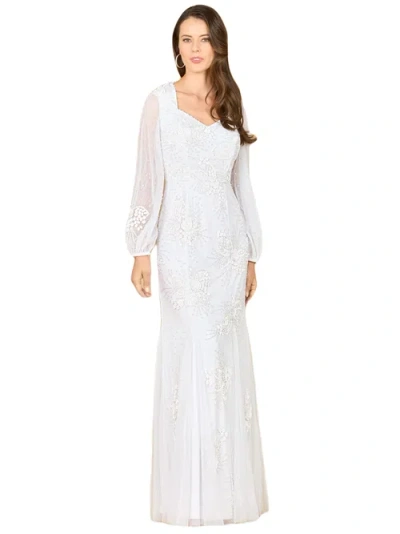 Lara New York Long Sleeve Beaded Bridal Gown In Ivory