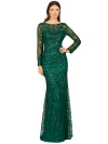 Lara New York Long Sleeve Lace Gown In Green