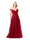 Lara New York Off Shoulder Ballgown In Dark Red