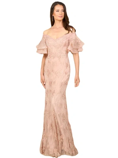Lara New York Off Shoulder Mermaid Gown In Pink
