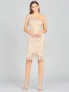 Lara New York One Shoulder Cocktail Dress In Nudesilver