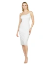 Lara New York One Shoulder Midi Cocktail Dress In Ivory