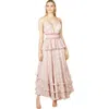 Lara New York Plunging V-neck Print Dress In Pink