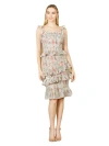 Lara New York Print Midi Length Dress In White