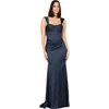 Lara New York Sleeveless Corset Gown In Navy