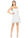 Lara New York Spaghetti Strap Fringe Dress In Ivory