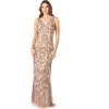 Lara New York Stylish Cowl Draped Back Dress In Blush