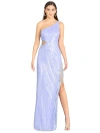 Lara New York Wendy Beaded Fringe Gown In Blueiris