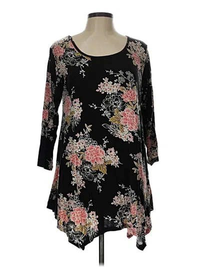 Pre-owned Larace 3/4 Sleeve Blouse In Black