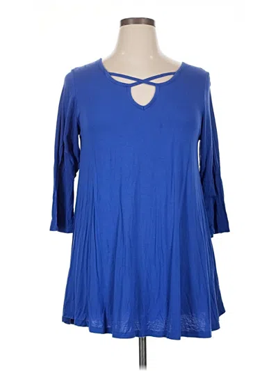 Pre-owned Larace 3/4 Sleeve T-shirt In Blue