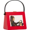 Larallan Jamilah Acrylic Top Handle Bag In Red
