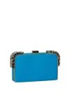 Larallan Liz Satin Clutch W/strap In Blue