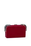 Larallan Liz Velvet Clutch W/strap In Red