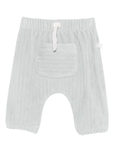 Laranjinha Kids' Baby Girl's Trousers With Ribbed Pocket  In Gray