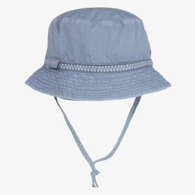 Laranjinha Babies' Boys Blue Cotton Bucket Hat