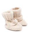 Laranjinha Button-embellishment Crib Shoes In Neutral