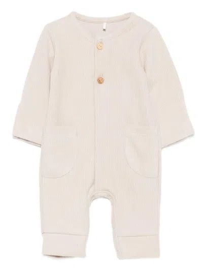 Laranjinha Kids' Long-sleeved Romper  In Neutral