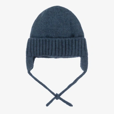 Laranjinha Babies' Navy Blue Knit Hat