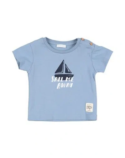 Laranjinha Babies'  Newborn Boy T-shirt Slate Blue Size 3 Cotton