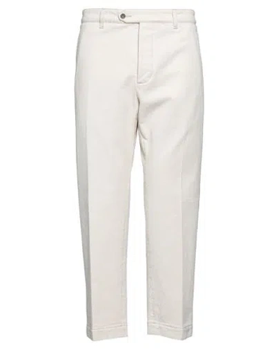 Lardini Man Pants Ivory Size 34 Cotton In White