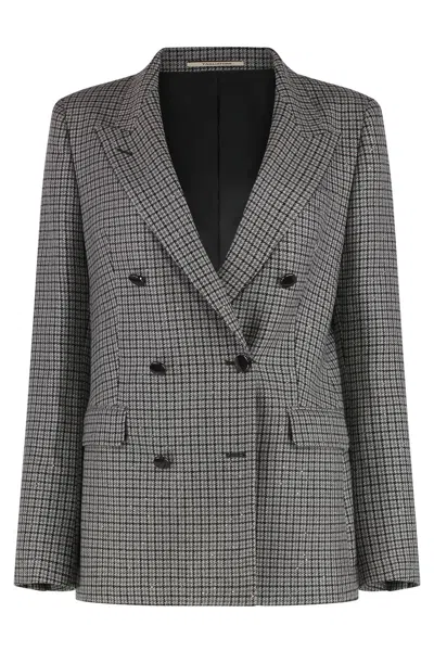 Lardini 0205 Tagliatore Double-breasted Wool Jacket In Gray