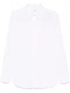 Lardini Spread Collar Cotton Button Up Shirt In 100