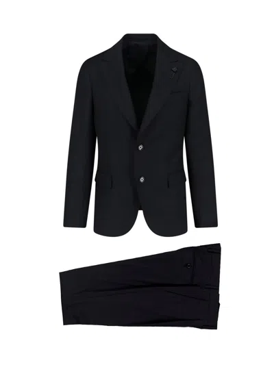 Lardini 100% Virgin Wool Blazer For Men In Black