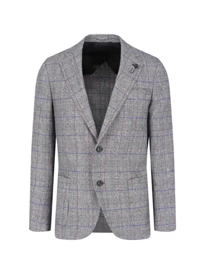 Lardini Single-breasted Blazer In Virgin Wool Blend