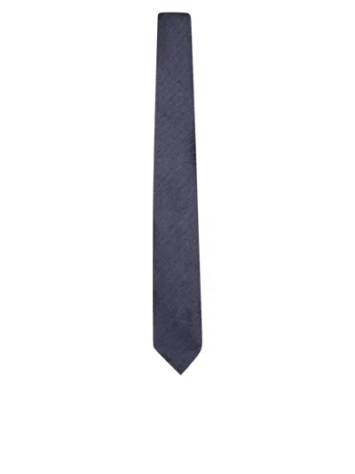 LARDINI 7CM BLUE FABRIC TIE