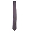 Lardini Pure Silk Tie With Brown And Red Geometric Pattern In Blue