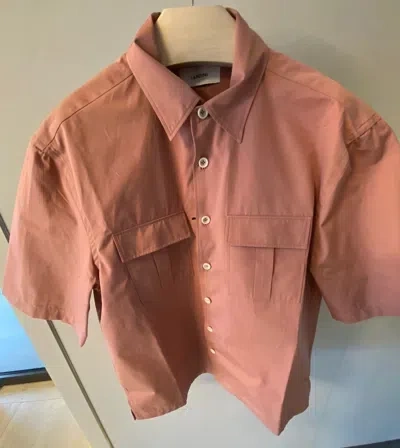 Lardini A Short Sleeved Shirt In Brown