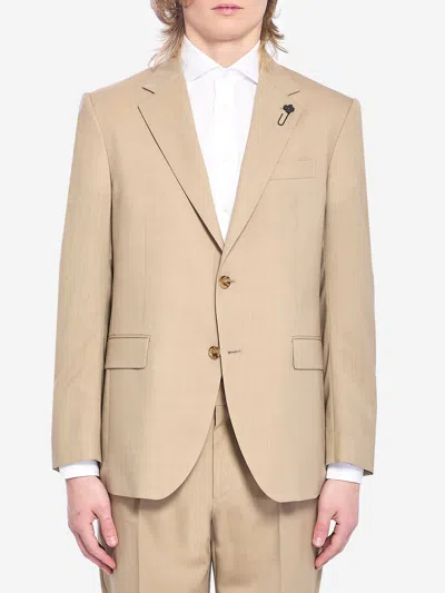 Lardini Feeling Singlebreasted Suit In Neutral