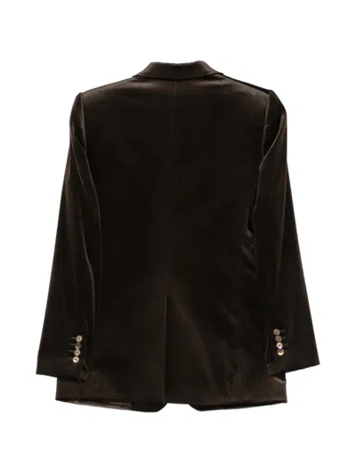 Lardini Angeliu Velvet Single-breasted Blazer In Green