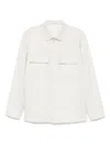 Lardini Light Beige Linen Shirt With Concealed Fastening In Neutrals